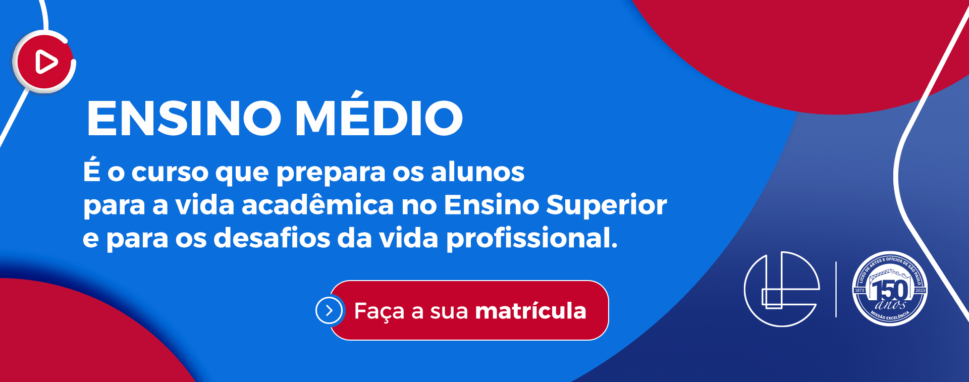 É o curso que prepara os alunos para a vida acadêmica no Ensino Superior e para os desafios da vida profissional.