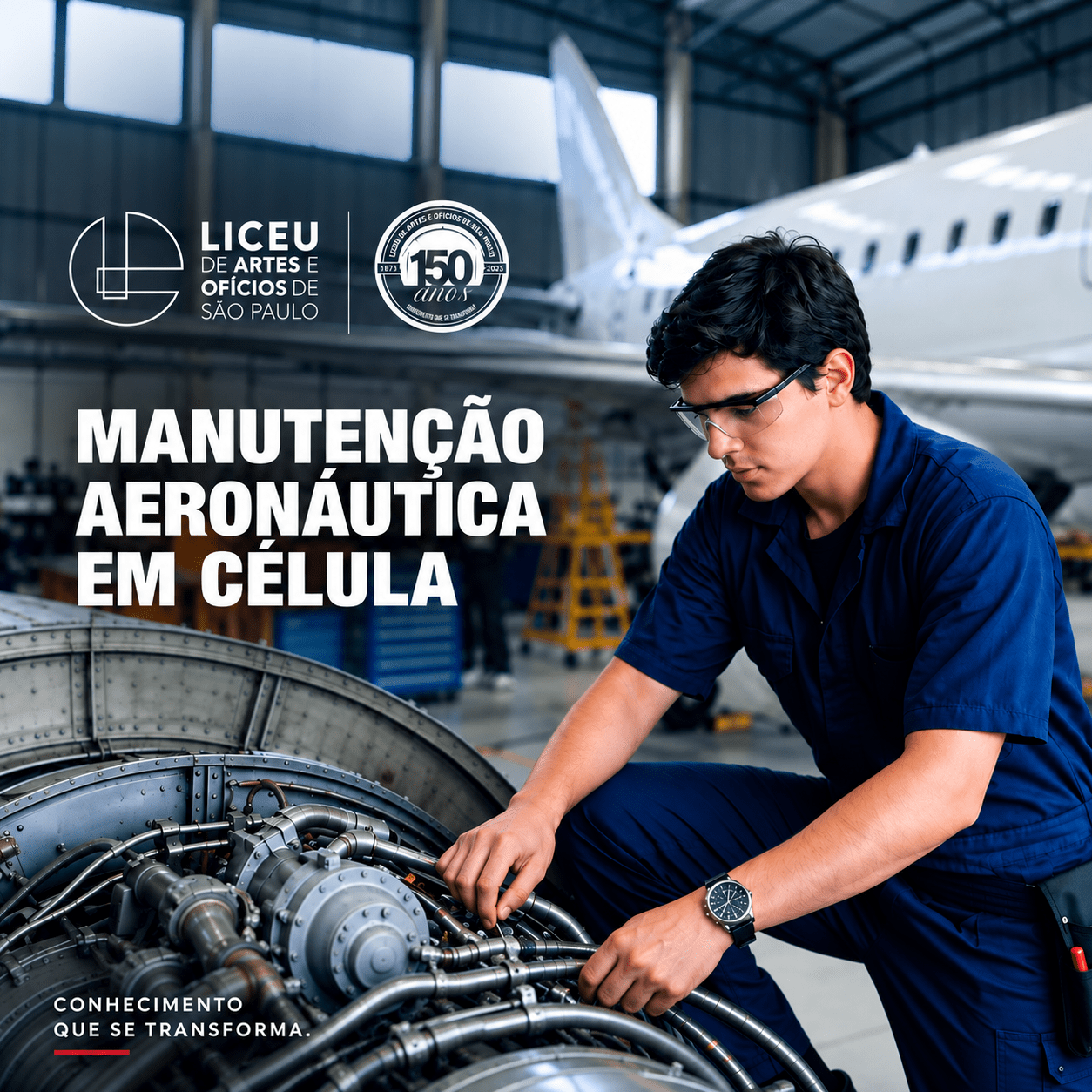 Liceu mantém pioneirismo e abre curso de manutenção aeronáutica